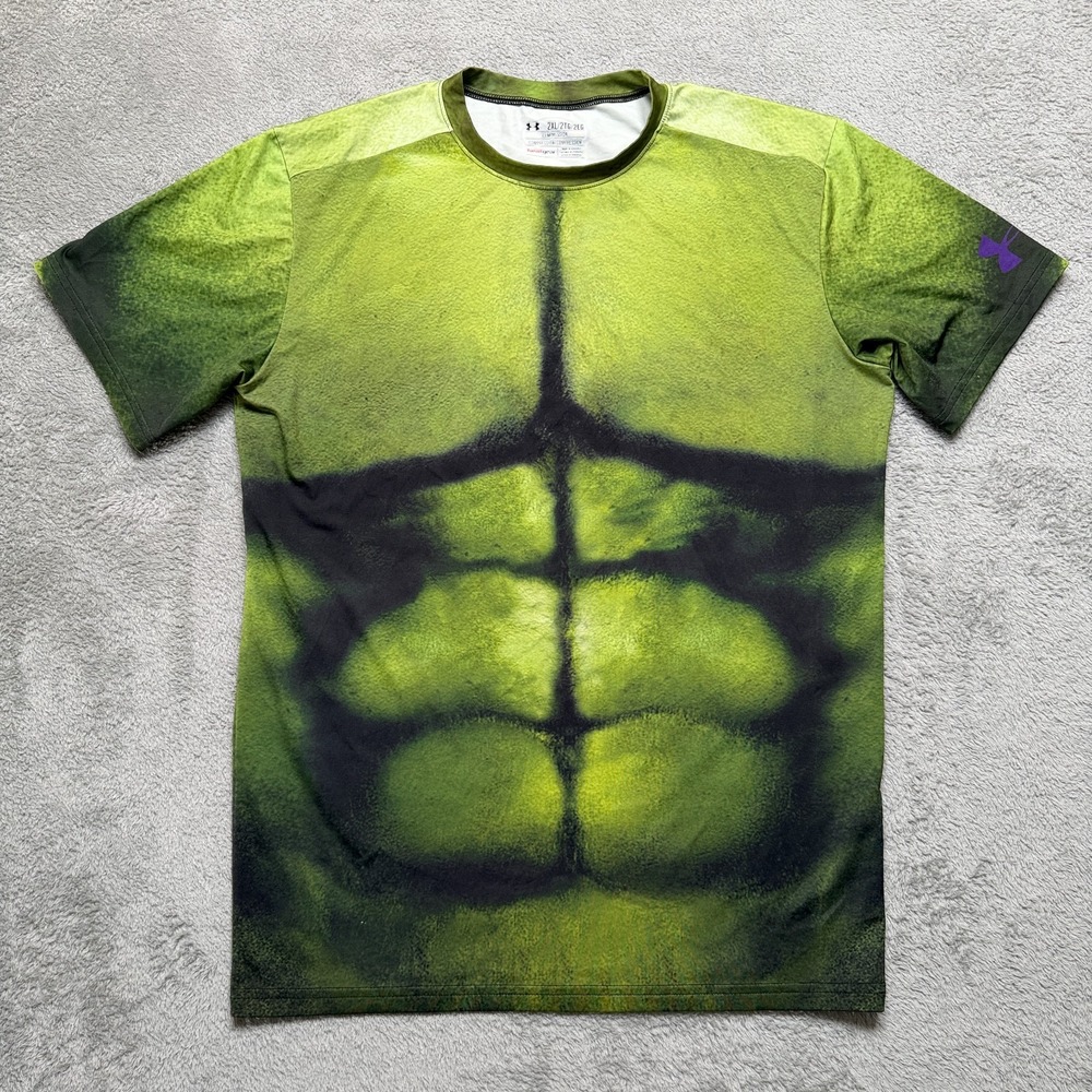 Under Armour Shirt Mens XXL Hulk Avengers Compression Alter Ego Age of Ultron